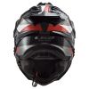 LS2 MX701 EXPLORER CARBON FRONTIER adventure helma šedá-titan/červená